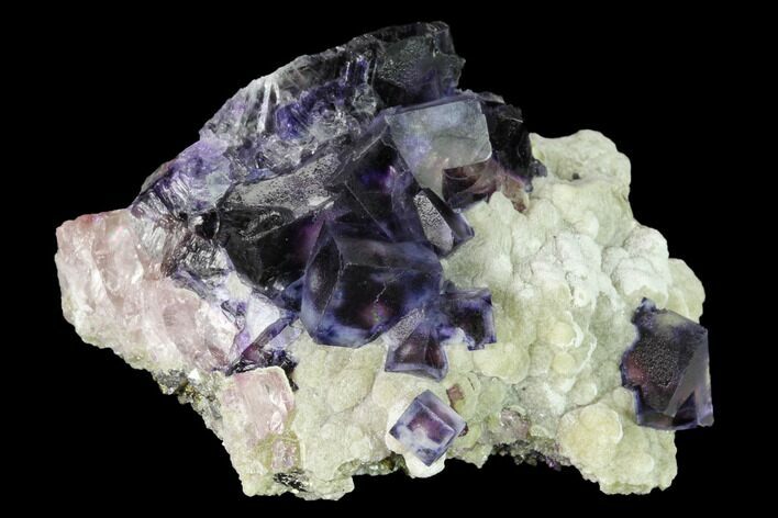 Purple-Blue Cubic Fluorite Crystals - Inner Mongolia #146942